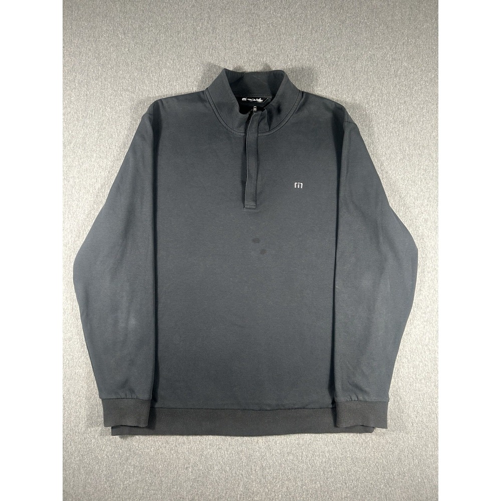 TravisMathew Cloud Quarter Zip 2.0 Pullover Black XXL